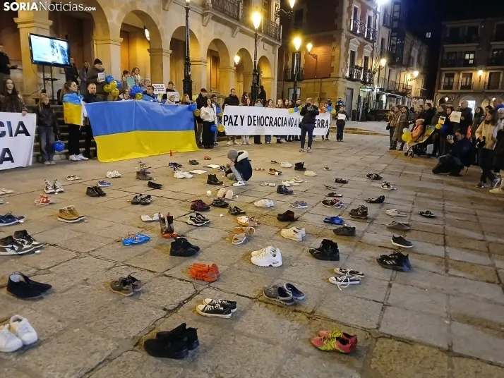 Fotos | Los Ucranianos exiliados en Soria piden el fin de la guerra: "Estamos seguros, pero no tranquilos