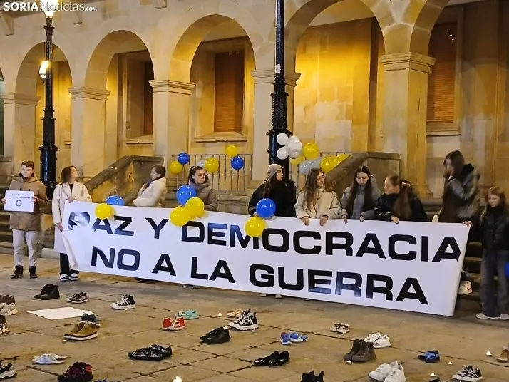 Fotos | Los Ucranianos exiliados en Soria piden el fin de la guerra: "Estamos seguros, pero no tranquilos