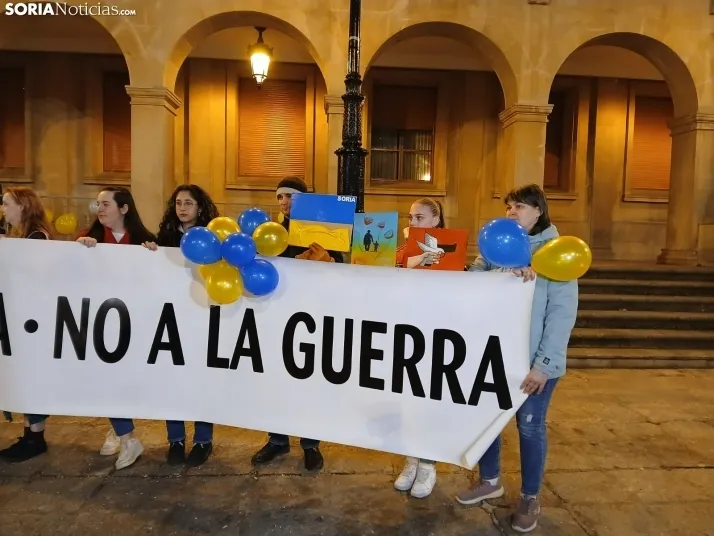 Fotos | Los Ucranianos exiliados en Soria piden el fin de la guerra: "Estamos seguros, pero no tranquilos