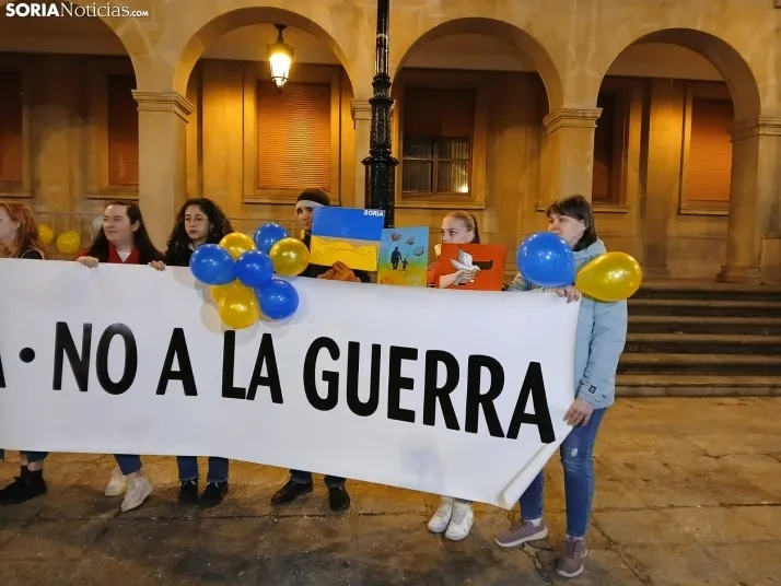 Fotos | Los Ucranianos exiliados en Soria piden el fin de la guerra: "Estamos seguros, pero no tranquilos