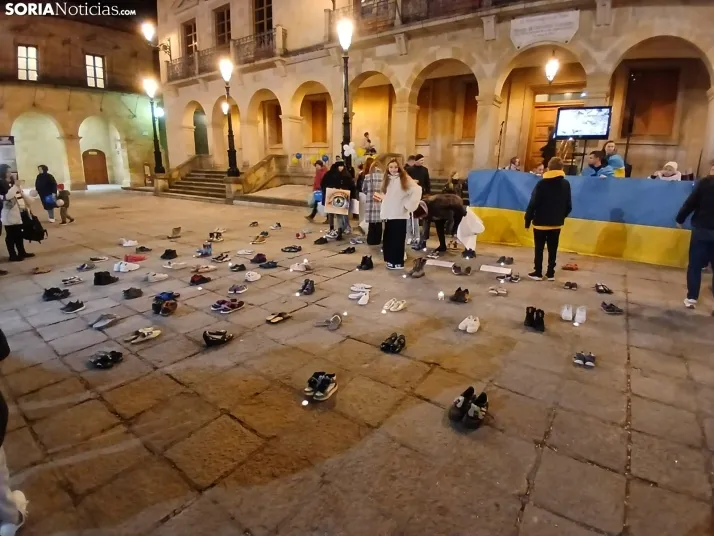 Fotos | Los Ucranianos exiliados en Soria piden el fin de la guerra: "Estamos seguros, pero no tranquilos