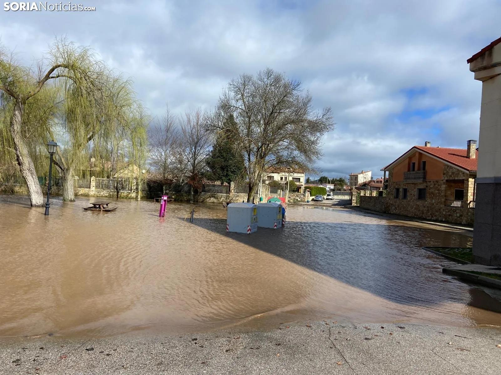 Una imagen del río esta mañana en Garray. /SN
