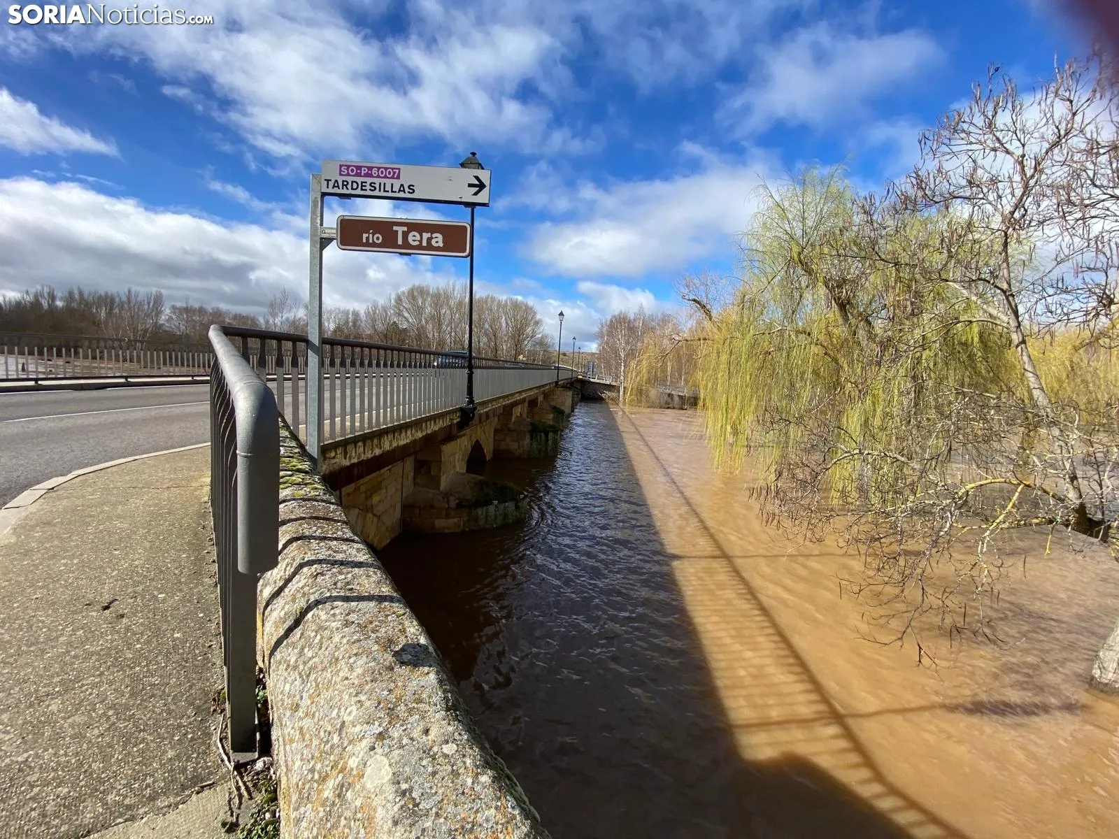 Una imagen del río esta mañana en Garray. /SN