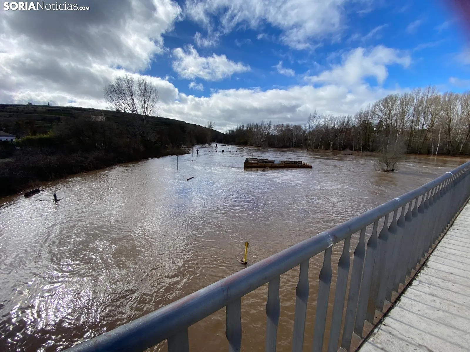Una imagen del río esta mañana en Garray. /SN
