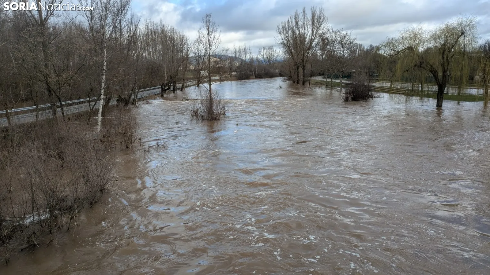 Imagen del río a su paso por Garray esta mañana de miércoles. /Ángel Campos
