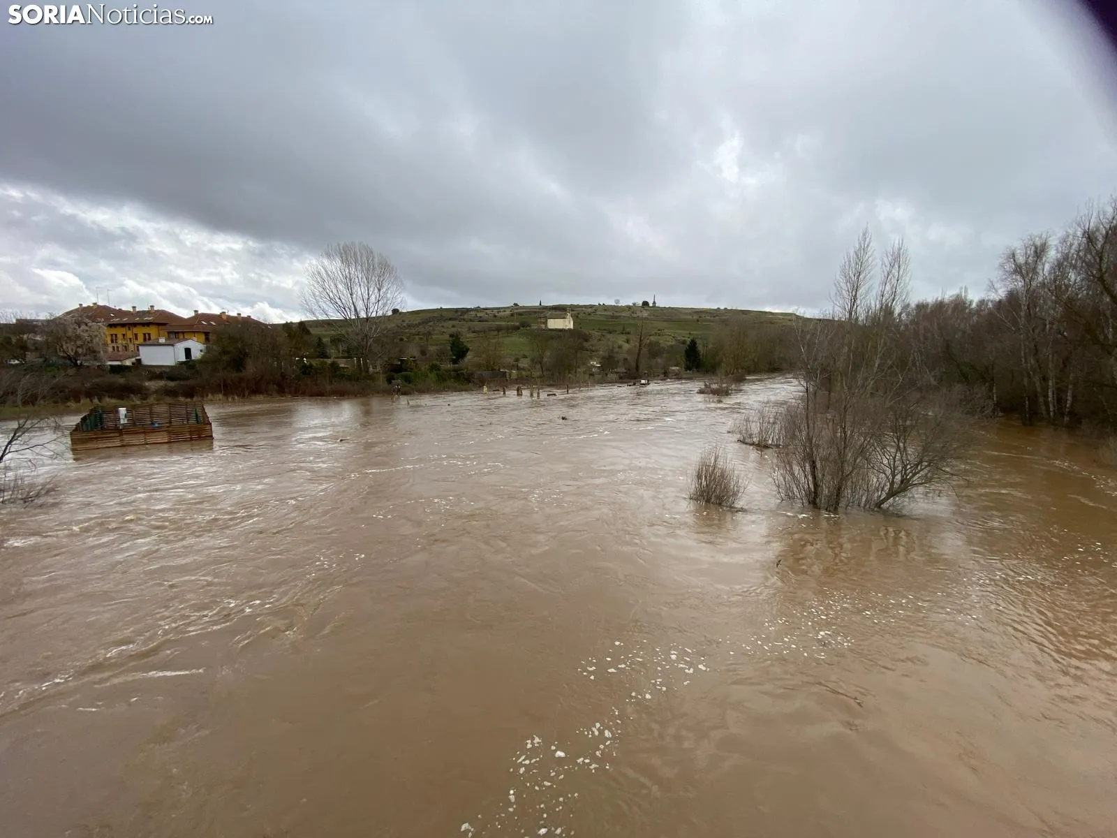 Foto 8 - Se desborda el r&iacute;o Tera a su paso por Garray