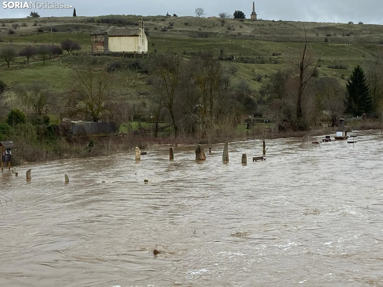 Foto 9 - Se desborda el r&iacute;o Tera a su paso por Garray