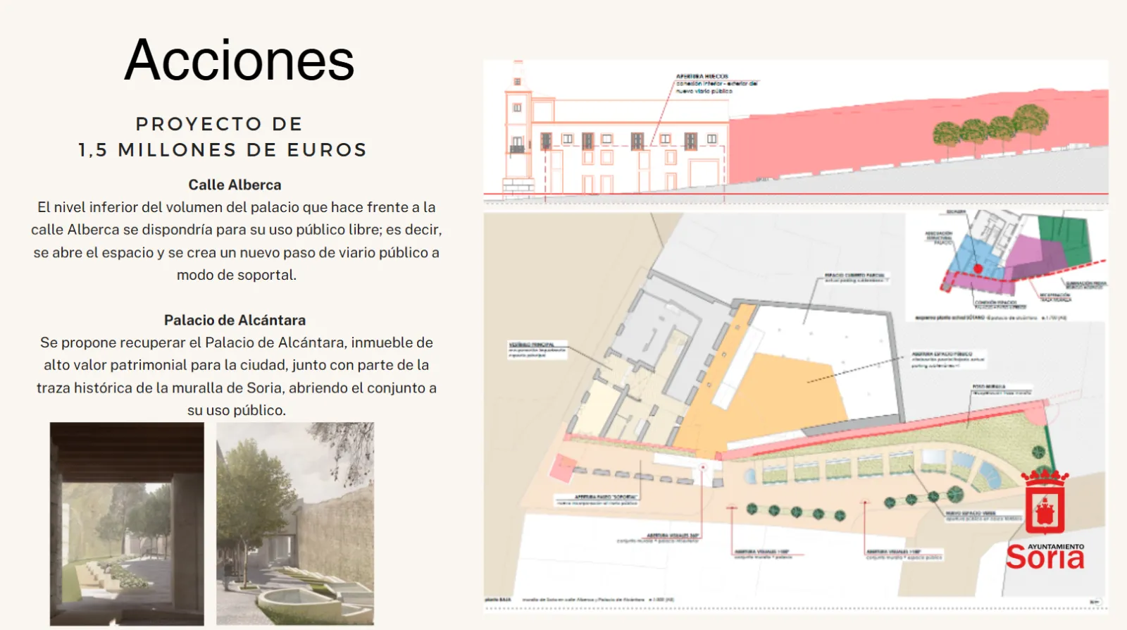Foto 2 - Modificaci&oacute;n urban&iacute;stica en Soria: 92 metros de muralla en el centro y 60 viviendas en Los Pajaritos