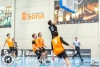 Fotografía del partido entre el Club Soria Baloncesto y la Universidad Pontificia de Salamanca. /Goyo de la Iglesia