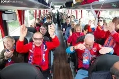 Foto 6 - Fotos| Los 45 valientes aficionados numantinos empiezan su traves&iacute;a hasta Pontevedra: 15 horas de viaje y &ldquo;mucha ilusi&oacute;n&rdquo;