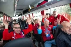Foto 9 - Fotos| Los 45 valientes aficionados numantinos empiezan su traves&iacute;a hasta Pontevedra: 15 horas de viaje y &ldquo;mucha ilusi&oacute;n&rdquo;