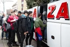 Foto 5 - Fotos| Los 45 valientes aficionados numantinos empiezan su traves&iacute;a hasta Pontevedra: 15 horas de viaje y &ldquo;mucha ilusi&oacute;n&rdquo;