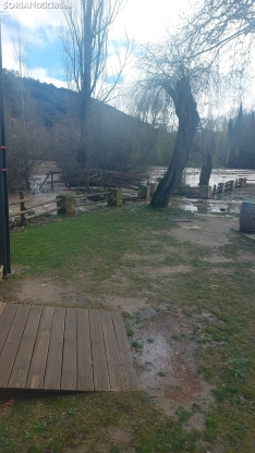 Imagen del Duero a su paso por Soria esta mañana de domingo. /SN