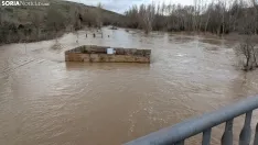 Imagen del río a su paso por Garray esta mañana de miércoles. /Ángel Campos
