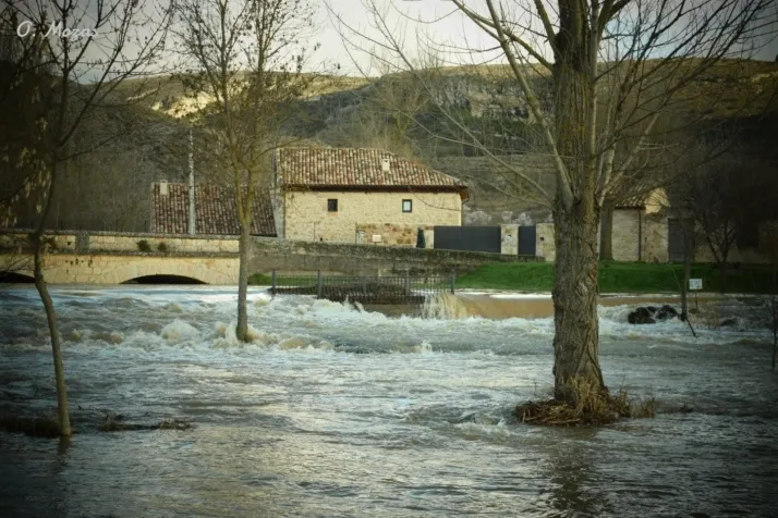 Fotos: El r&iacute;o Ucero deja estas im&aacute;genes en varios pueblos de Soria tras su crecida 