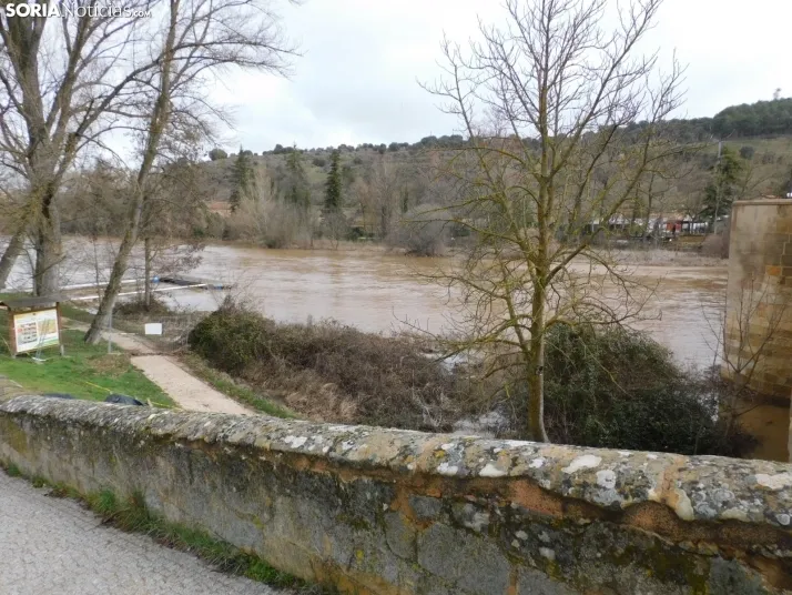 En im&aacute;genes: Espectacular crecida del Duero a su paso por Soria