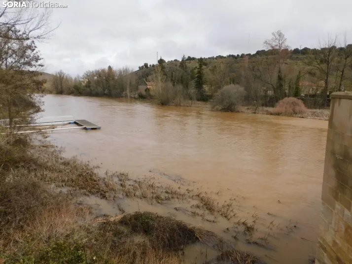 En im&aacute;genes: Espectacular crecida del Duero a su paso por Soria