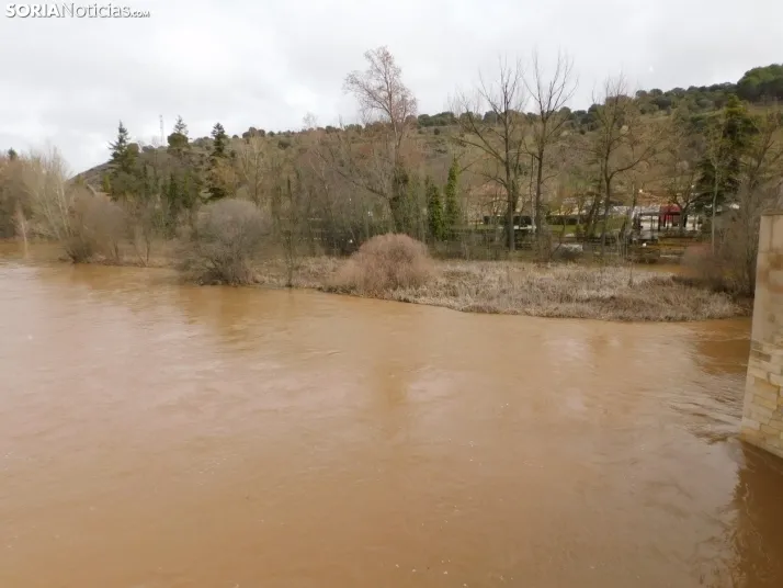 En im&aacute;genes: Espectacular crecida del Duero a su paso por Soria