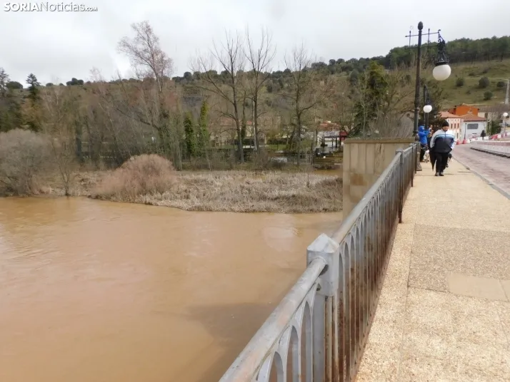 En im&aacute;genes: Espectacular crecida del Duero a su paso por Soria