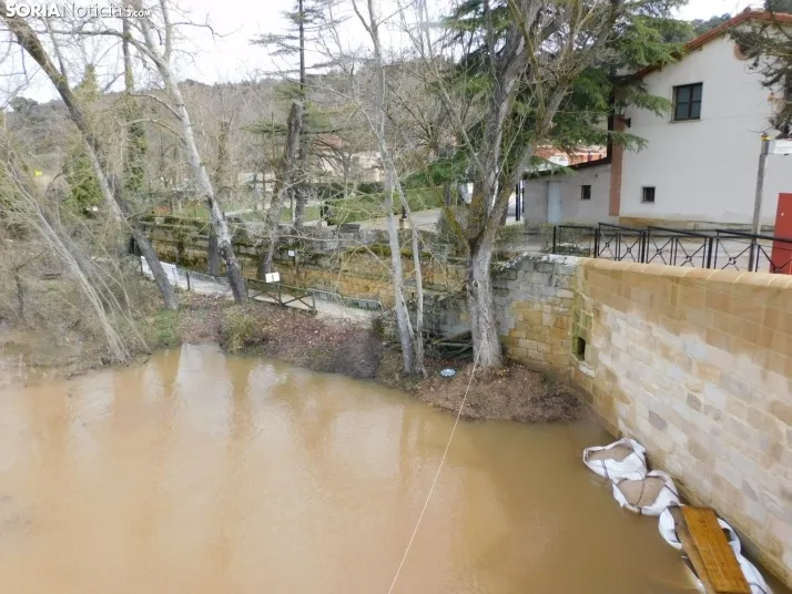 En im&aacute;genes: Espectacular crecida del Duero a su paso por Soria