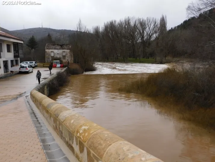En im&aacute;genes: Espectacular crecida del Duero a su paso por Soria