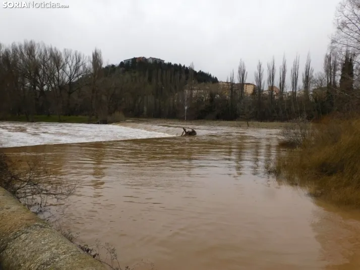 En im&aacute;genes: Espectacular crecida del Duero a su paso por Soria