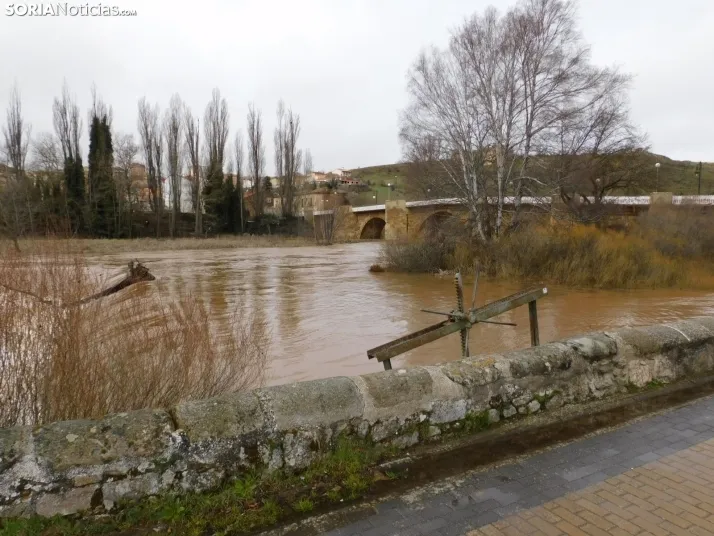 En im&aacute;genes: Espectacular crecida del Duero a su paso por Soria