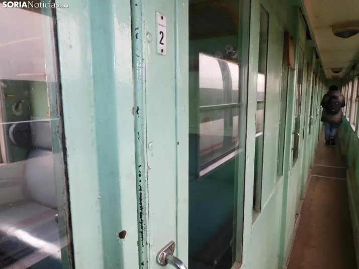 Fotos: 500 pasajeros llegan a Soria procedentes de Madrid y Zaragoza en un tren con m&aacute;s de 100 a&ntilde