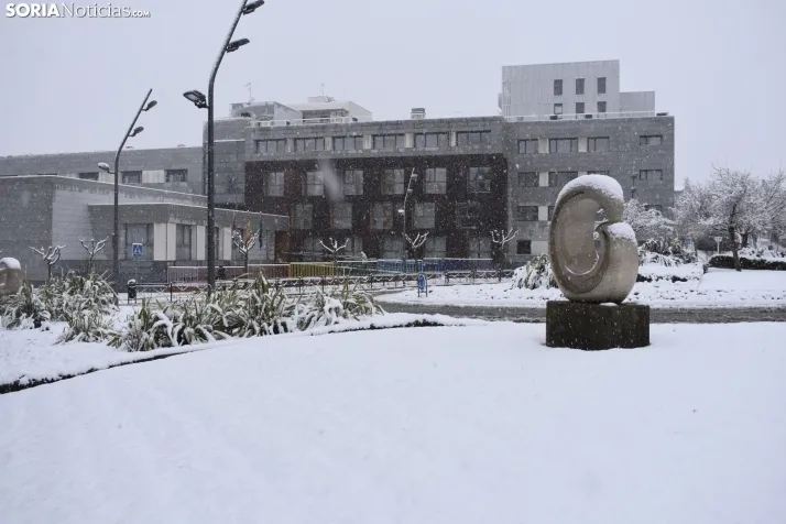 Nieve en Soria el 1 de marzo. 