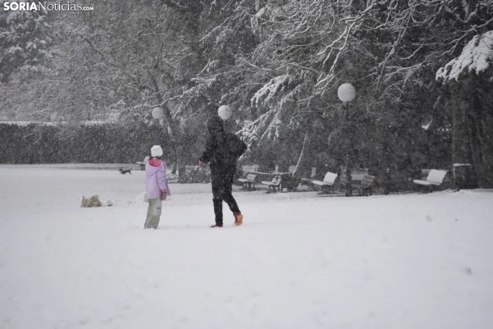Nieve en Soria el 1 de marzo. 