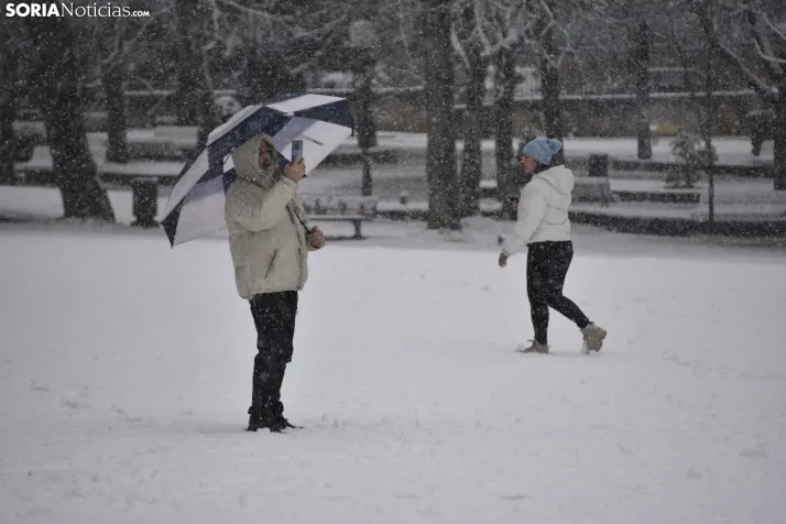 Nieve en Soria el 1 de marzo. 