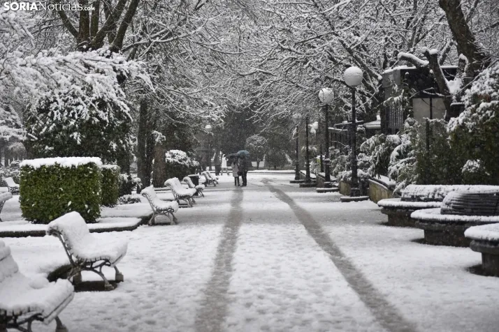 Nieve en Soria el 1 de marzo. 