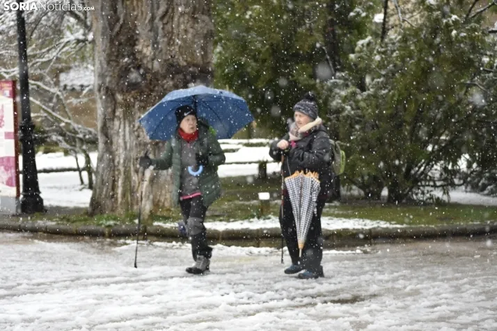 Nieve en Soria el 1 de marzo. 