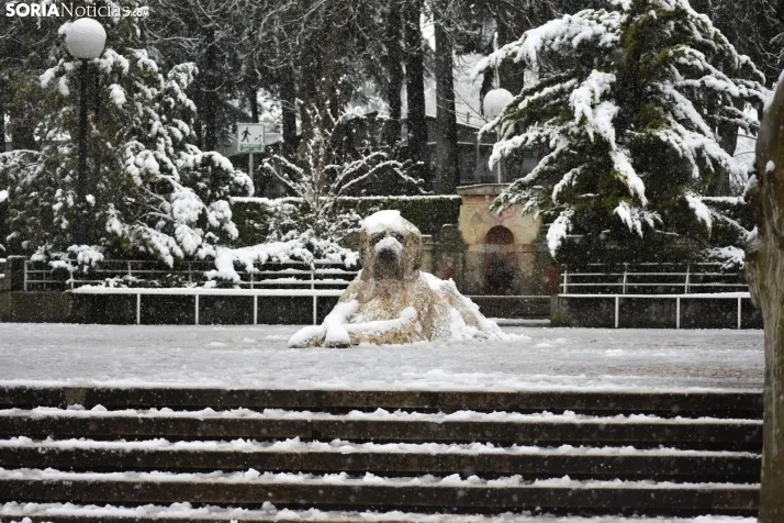 Nieve en Soria el 1 de marzo. 
