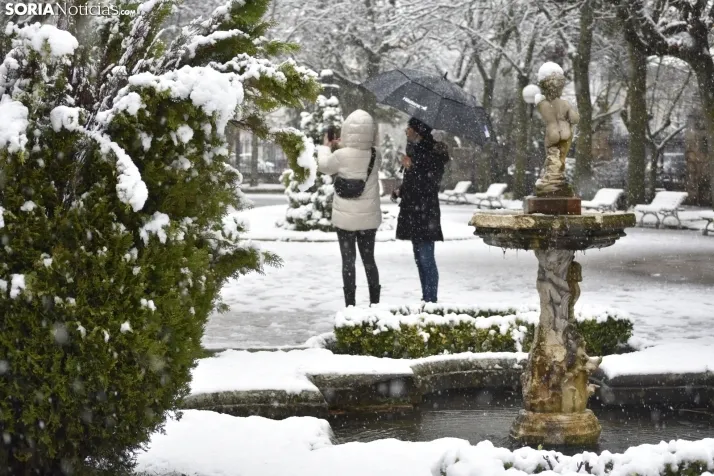 Nieve en Soria el 1 de marzo. 