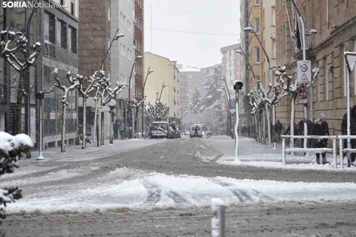 Nieve en Soria el 1 de marzo. 