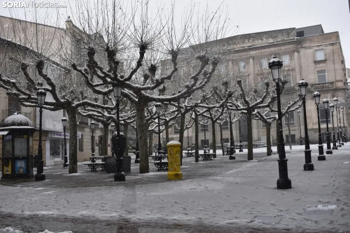 Nieve en Soria el 1 de marzo. 