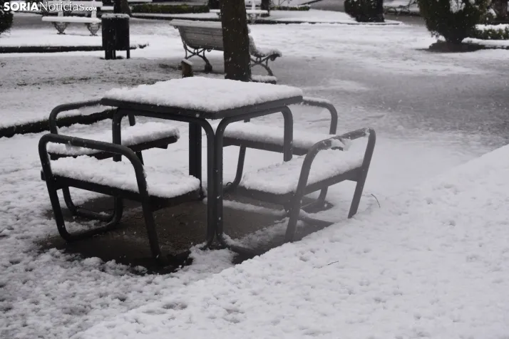 Nieve en Soria el 1 de marzo. 
