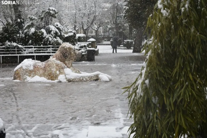 Nieve en Soria el 1 de marzo. 