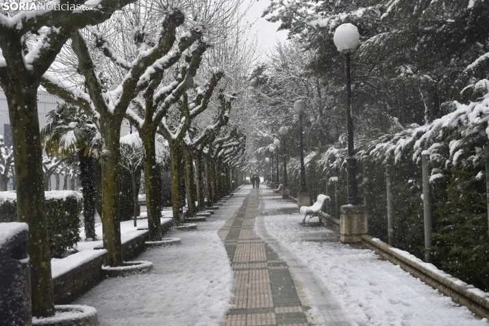 Nieve en Soria el 1 de marzo. 