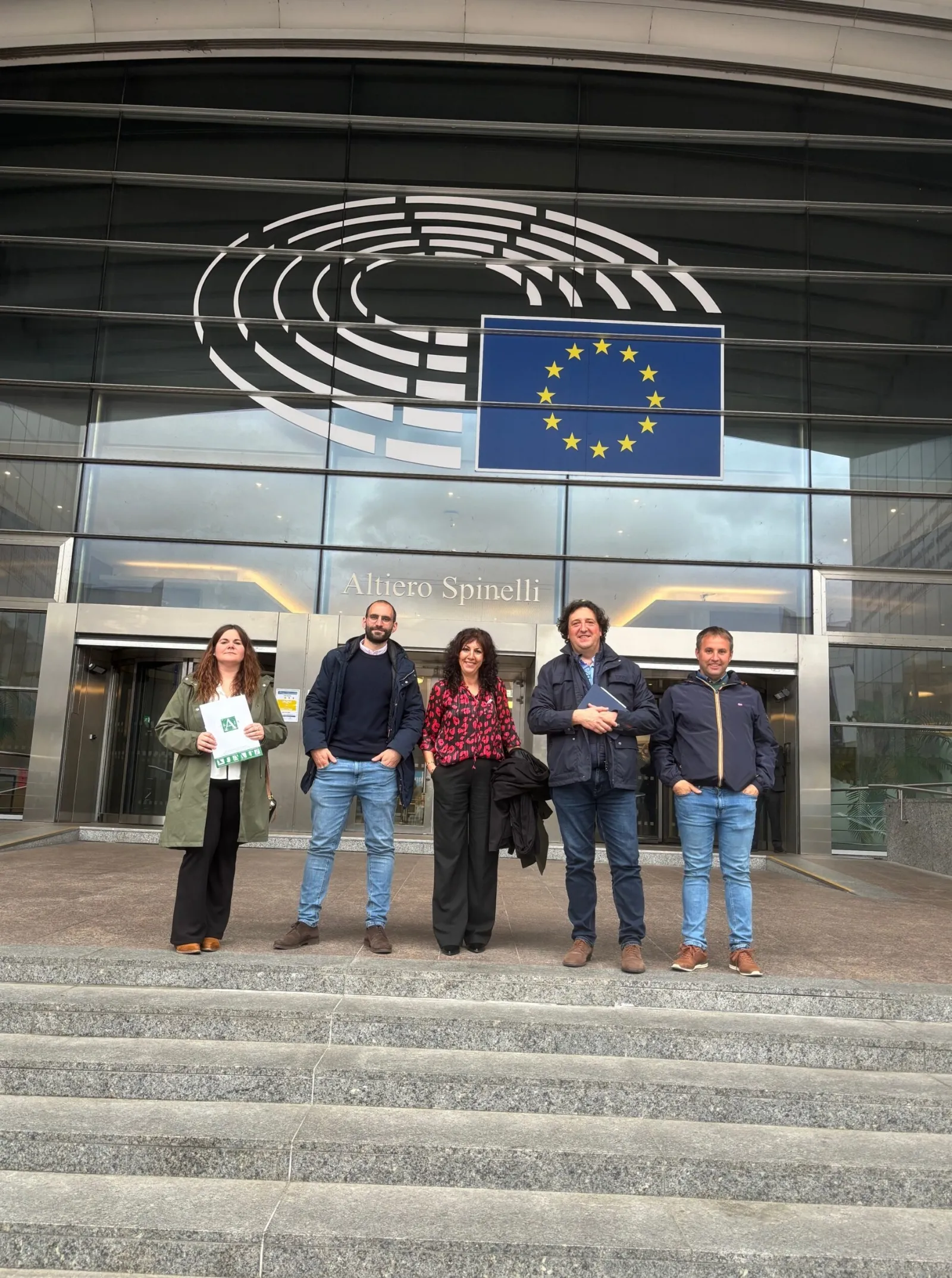 Una imagen del periplo de ASAJA Soria en Bruselas esta semana. /ASAJA 