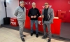 Javier Antón, José Peñalba y Luis Rey hoy en la sede del PSOE soriano. /Pedro Lafuente