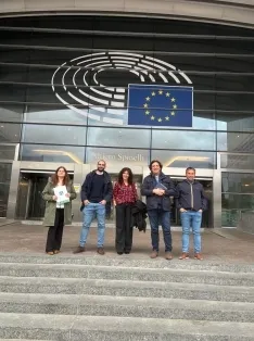 Una imagen del periplo de ASAJA Soria en Bruselas esta semana. /ASAJA 