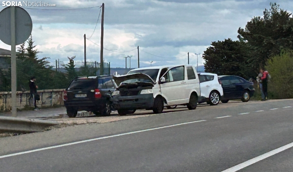 Una mujer herida en accidente en la N-234 cerca de Soria