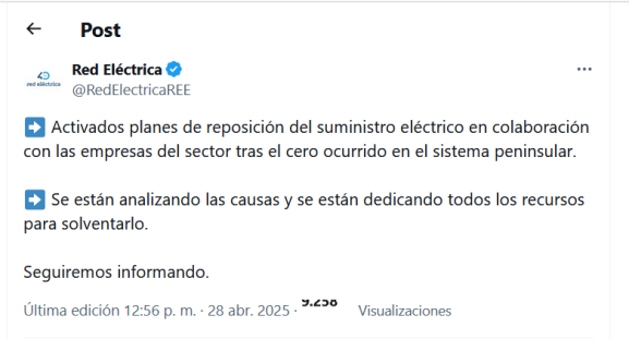 Urgente: Impactante apagón en toda España