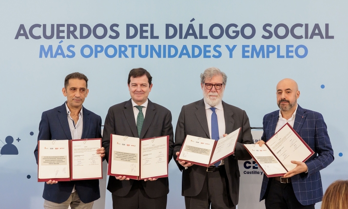 Los nuevos acuerdos con el Diálogo Social movilizarán 2.100 M&euro; en Castilla y León: Mejora del empleo, la educación y fomento de la igualdad