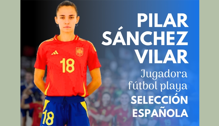 Pilar Sánchez, de la Selección Española, dona su camiseta al Torneo Soria Futsal Fem