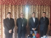 Monseñor Abilio Martínez Varea, Obispo de Osma-Soria, Gabriel Ángel Rodríguez Millán, Vicario General, José Sala Pérez, delegado de Patrimonio y Alberto Martín, ecónomo.