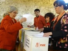 Una imagen del congreso socialista provincial hoy. /SN