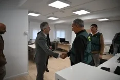 Grande Marlaska visita la comandancia de la Guardia Civil de Soria. 